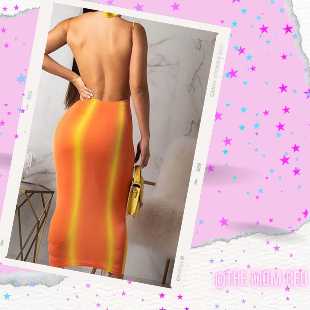 BACKLESS SLIM MAXI DRESSES - Picture 2 of 2